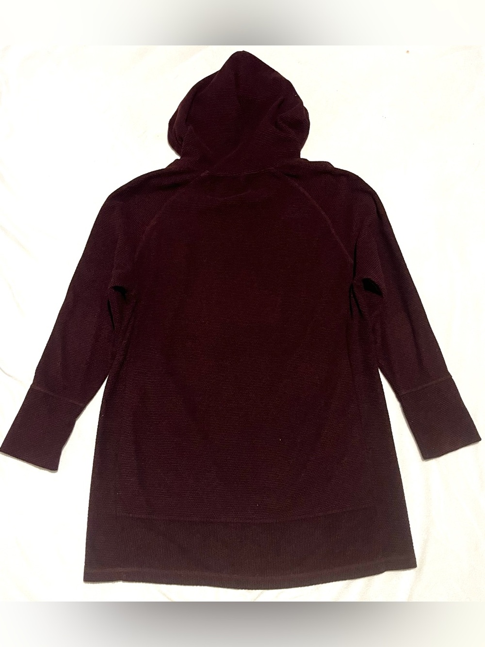 44 Degree North Women’s Hooded Button Pullover Long Sleeve Sweatshirt - Burgundy - Picture 12 of 16